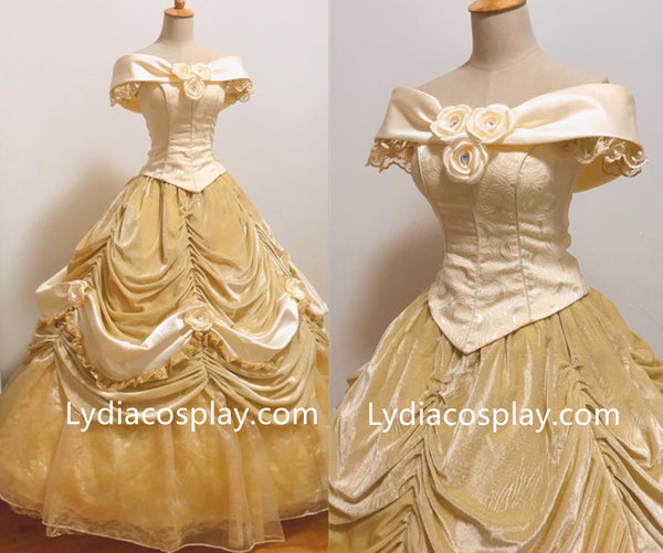 Princess Belle Dress Yellow Belle Cosplay Costume from Beauty and The Beast