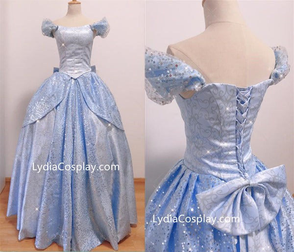 Classic Cinderella Dress Blue Cinderella Cosplay Costumes