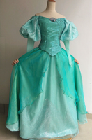 Teal Color Ariel Costume For Girls Ariel Green Dress Halloween Costume